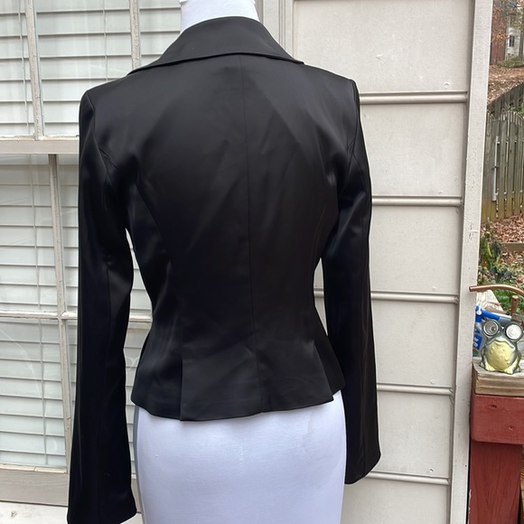 WHBM Black Sateen Blazer Size 6 - Picture 7 of 13